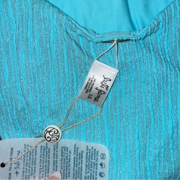 LULI FAMA 🩵 Textured Bandeau One Piece Swimsuit - Picture 7 of 9